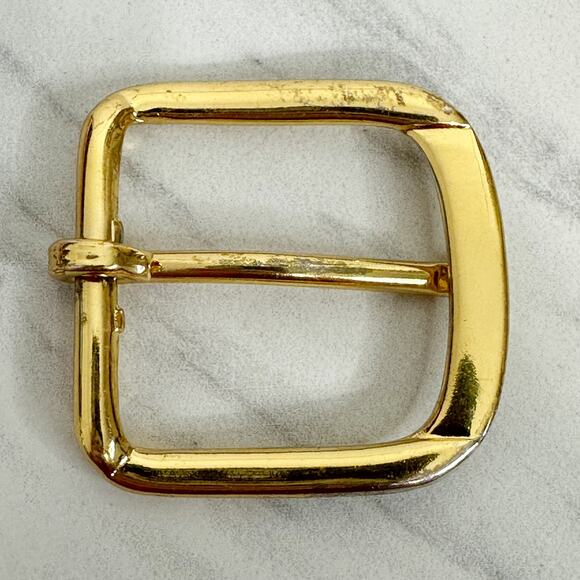 Gold Tone Rounded Simple Basic Belt Buckle - Picture 6 of 9
